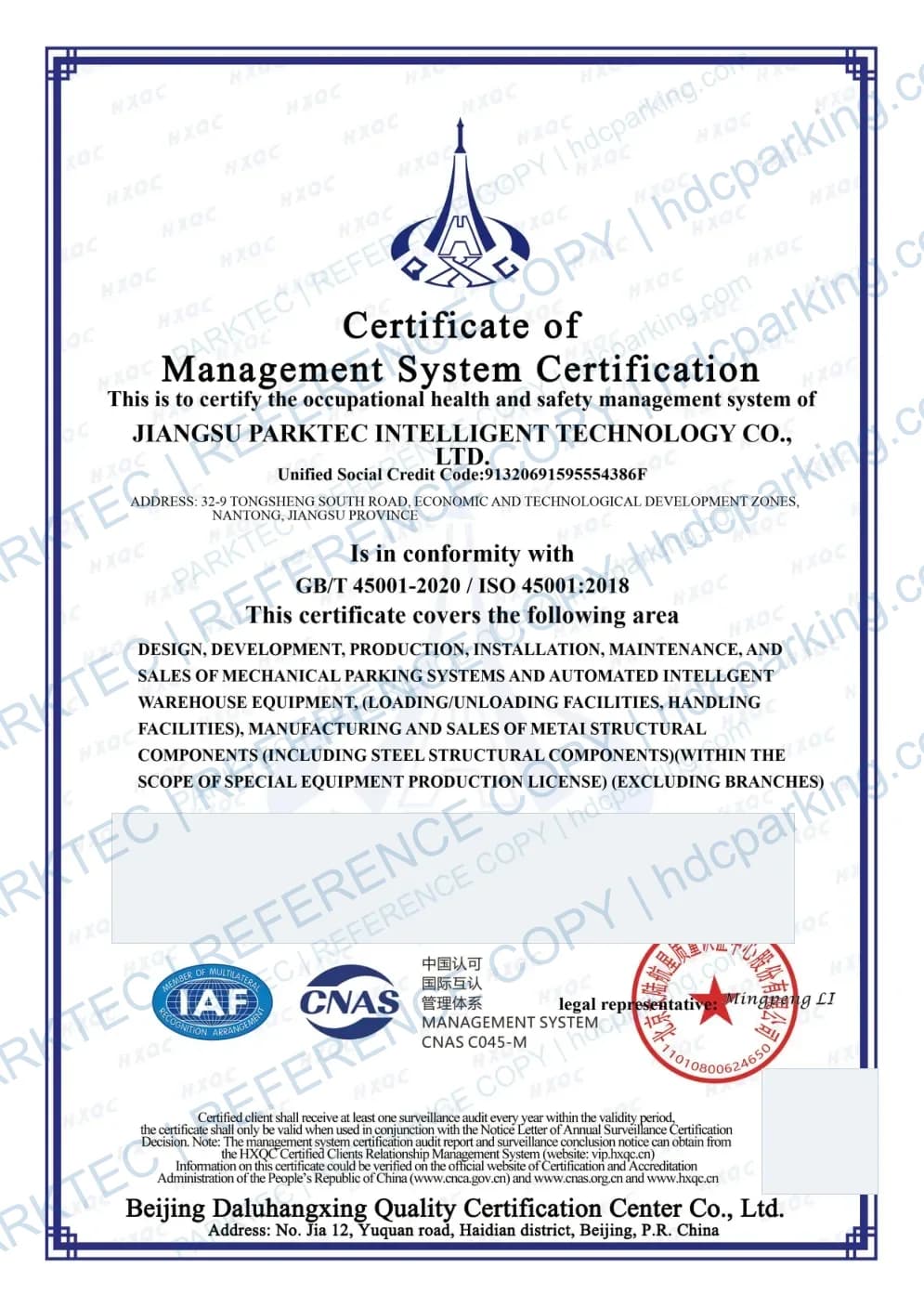 ISO 45001 Occupational Health and Safety