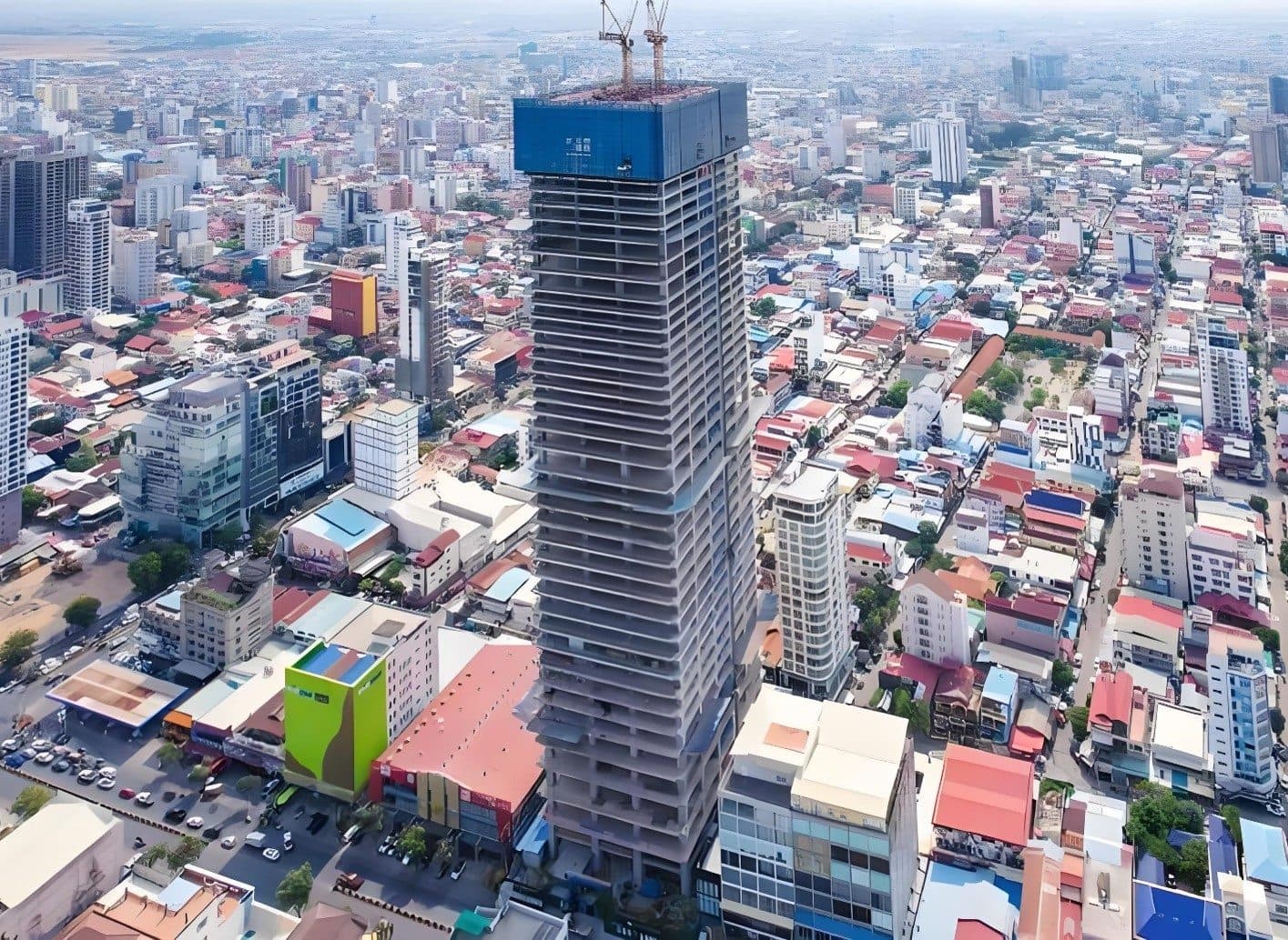 Cambodia Caibo Tower curtain wall steel structure project